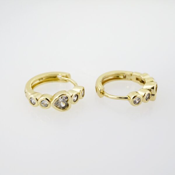 Arete de Acero Bañado en Oro 14k - EA428 - Imagen 2