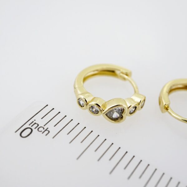 Arete de Acero Bañado en Oro 14k - EA428 - Imagen 3