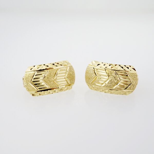 Arete de Acero Bañado en Oro 14k - EA433