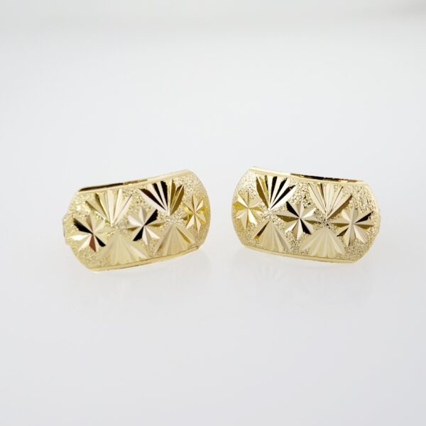 Arete de Acero Bañado en Oro 14k - EA434