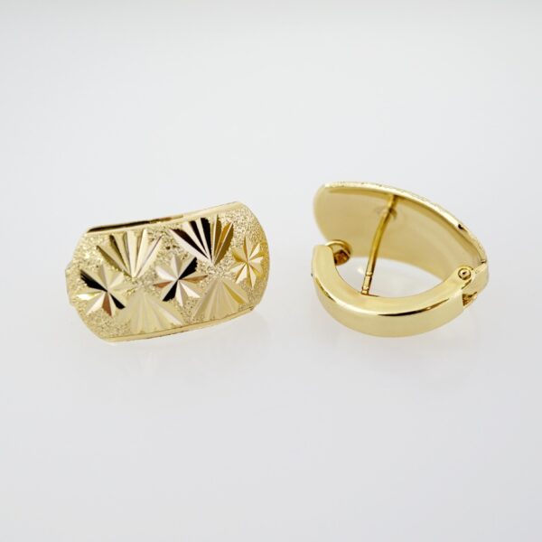 Arete de Acero Bañado en Oro 14k - EA434 - Imagen 2