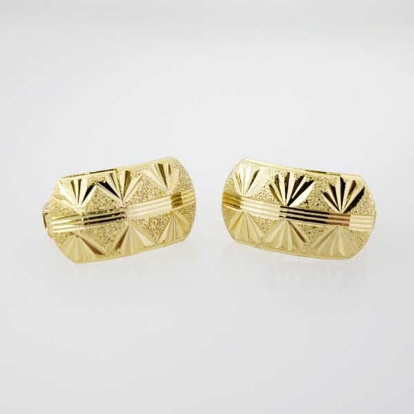 Arete de Acero Bañado en Oro 14k - EA435