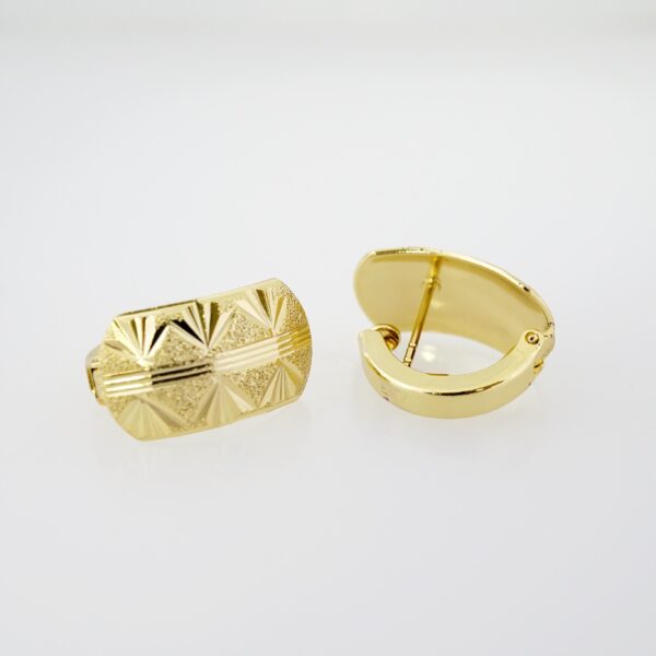 Arete de Acero Bañado en Oro 14k - EA436 - Imagen 2
