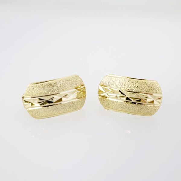 Arete de Acero Bañado en Oro 14k - EA436
