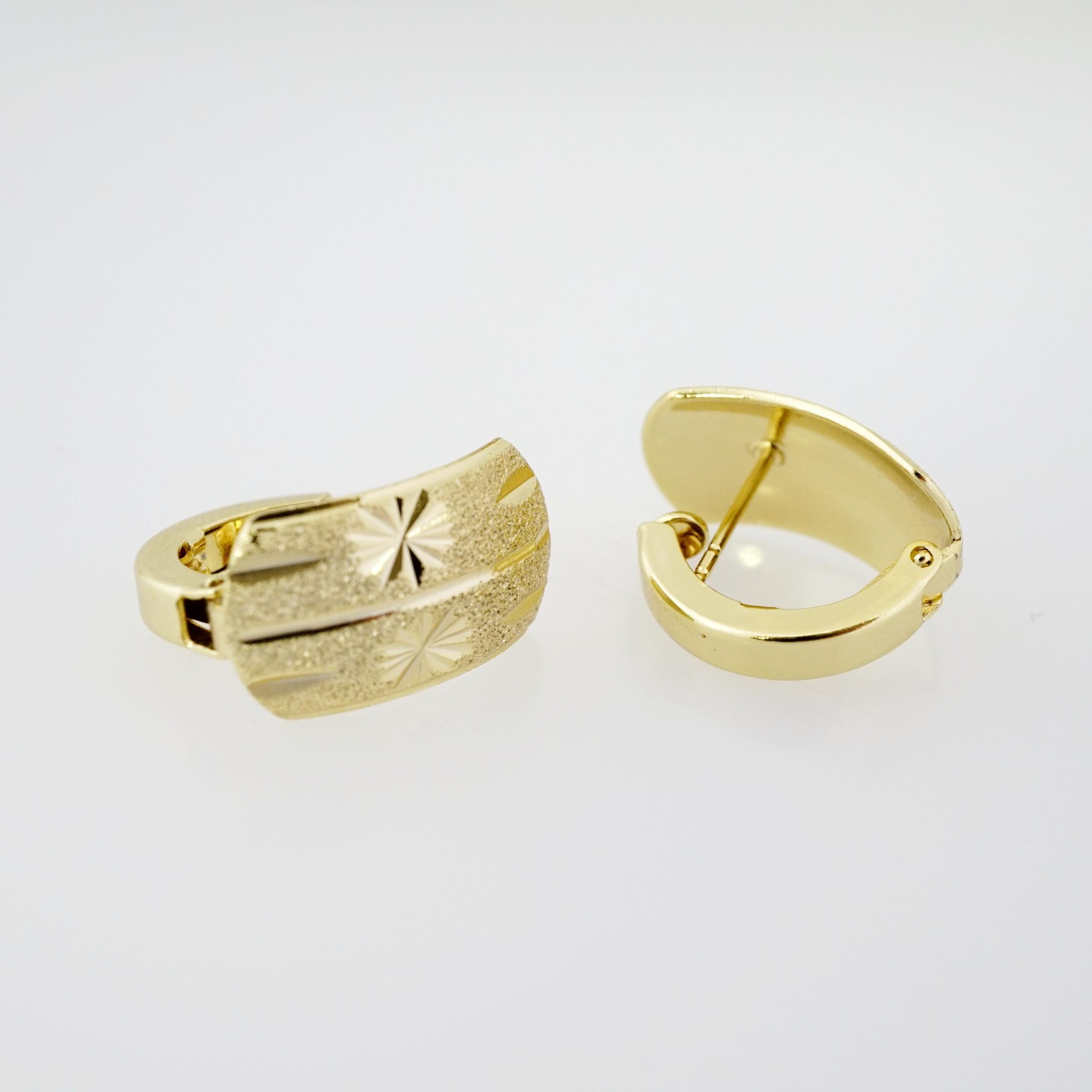 Arete de Acero Bañado en Oro 14k - EA437 - Imagen 2