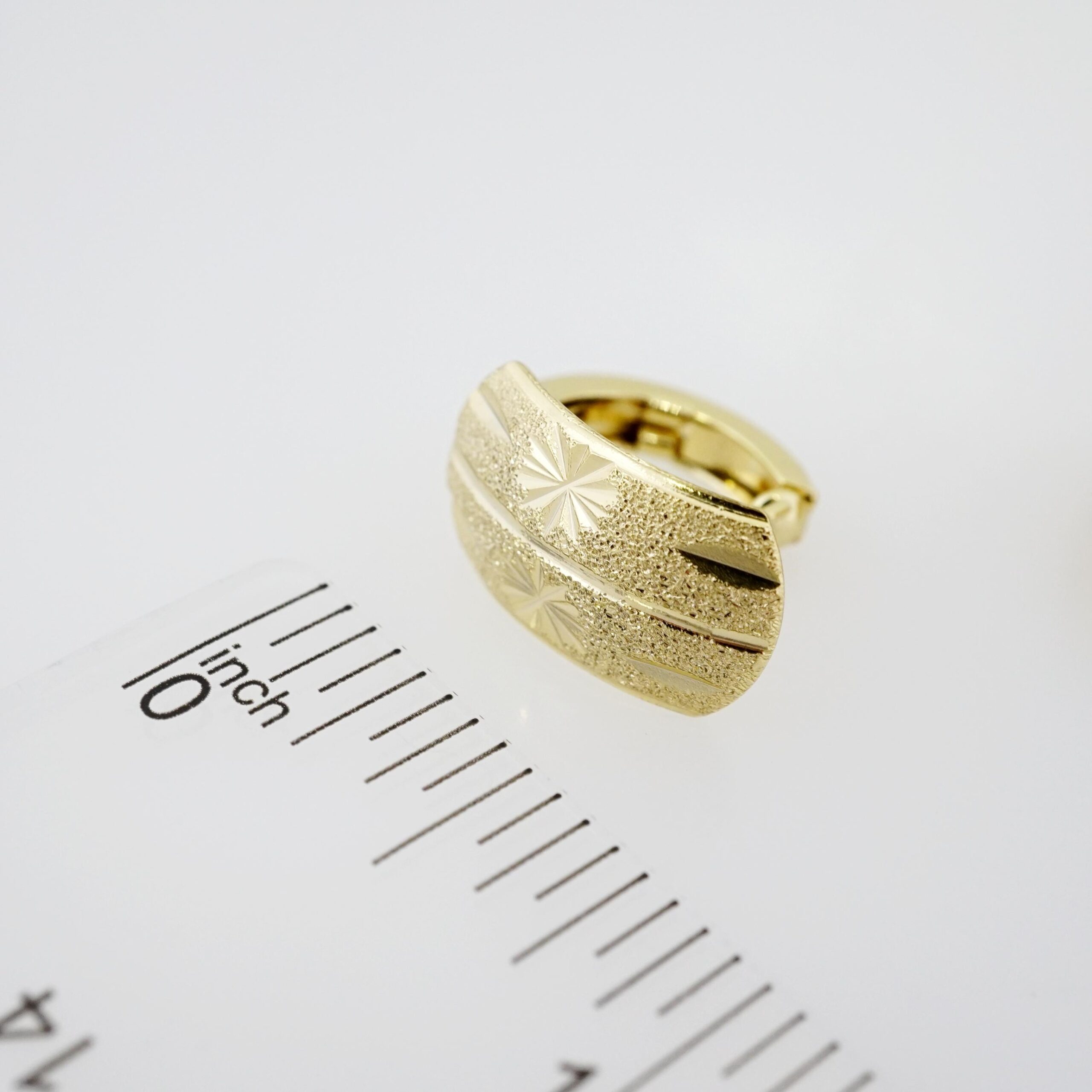 Arete de Acero Bañado en Oro 14k - EA437 - Imagen 3