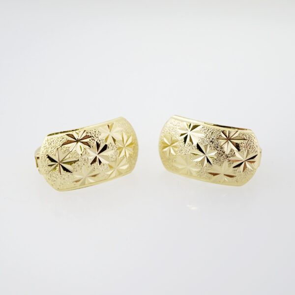 Arete de Acero Bañado en Oro 14k - EA438