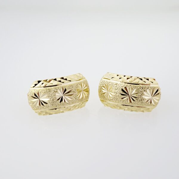 Arete de Acero Bañado en Oro 14k - EA439