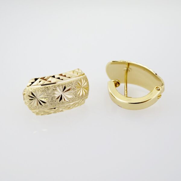 Arete de Acero Bañado en Oro 14k - EA439 - Imagen 2