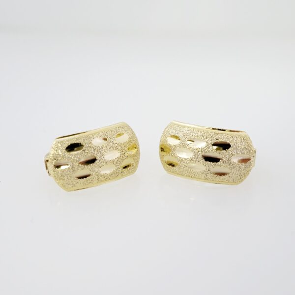 Arete de Acero Bañado en Oro 14k - EA440