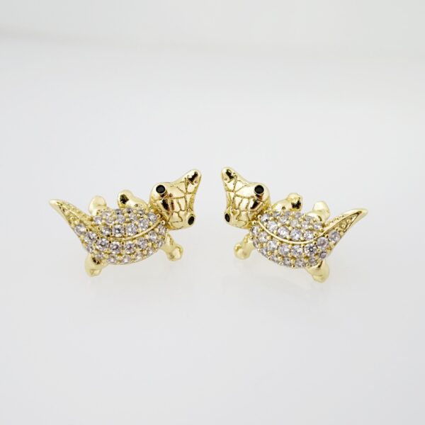 Arete de Acero Bañado en Oro 14k - EA441