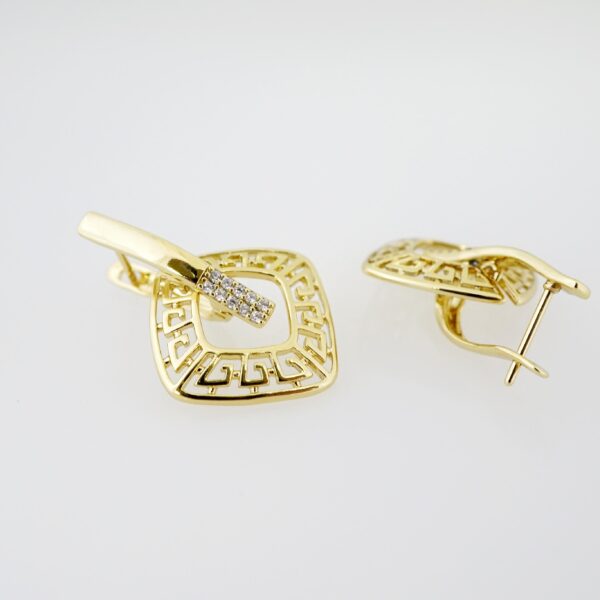 Arete de Acero Bañado en Oro 14k - EA442 - Imagen 2