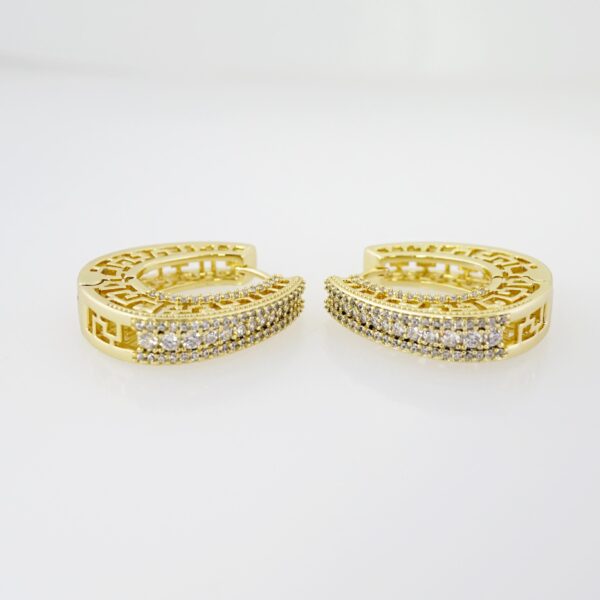 Arete de Acero Bañado en Oro 14k - EA445
