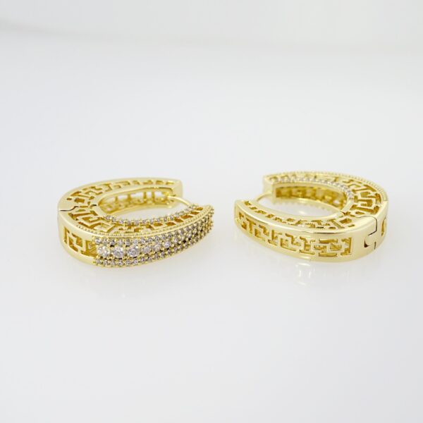 Arete de Acero Bañado en Oro 14k - EA445 - Imagen 2