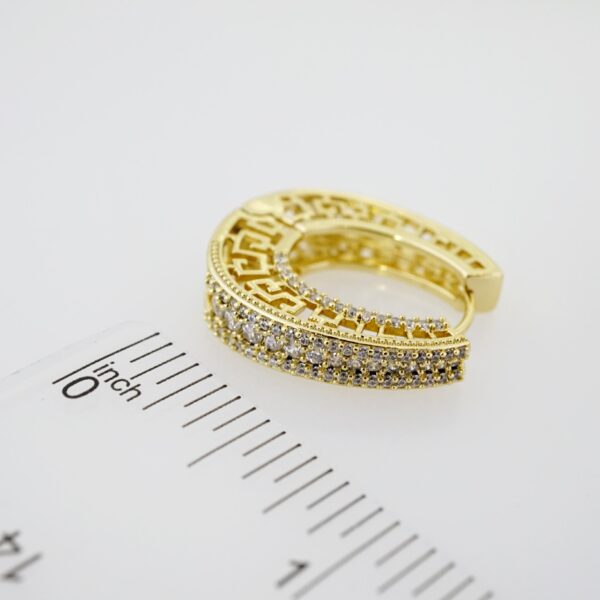 Arete de Acero Bañado en Oro 14k - EA445 - Imagen 3