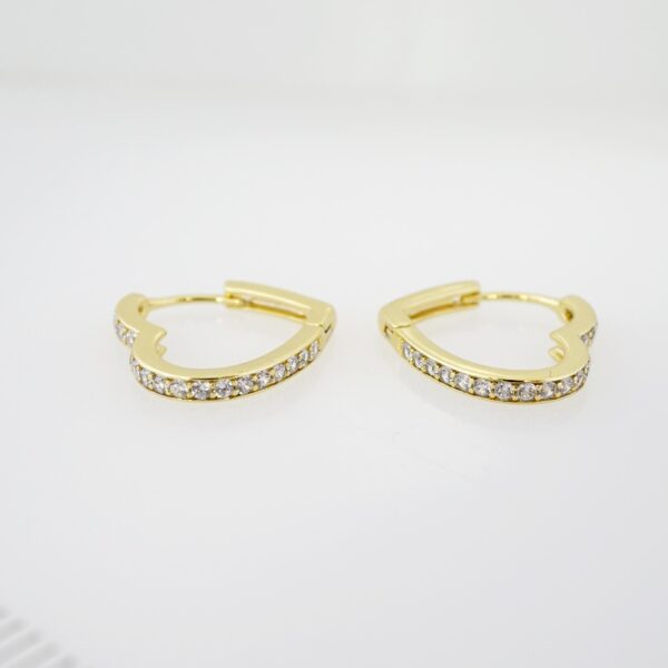 Arete de Acero Bañado en Oro 14k - EA383
