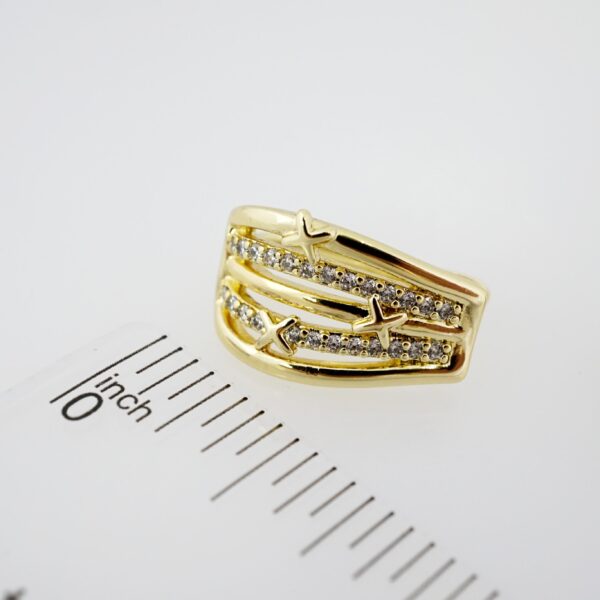 Arete de Acero Bañado en Oro 14k - EA382 - Imagen 3