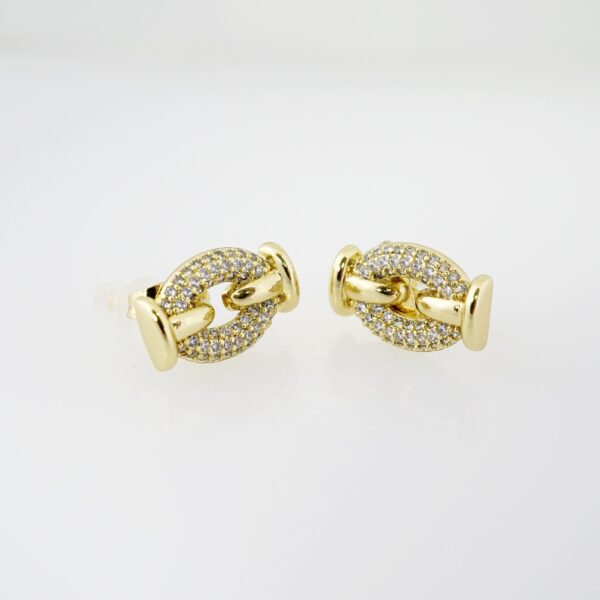 Arete de Acero Bañado en Oro 14k - EA381