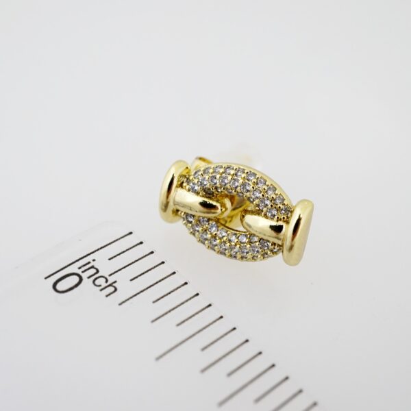 Arete de Acero Bañado en Oro 14k - EA381 - Imagen 3