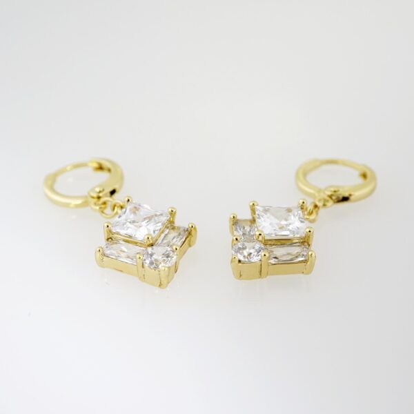 Arete de Acero Bañado en Oro 14k - EA384