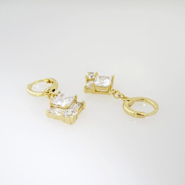 Arete de Acero Bañado en Oro 14k - EA384 - Imagen 2