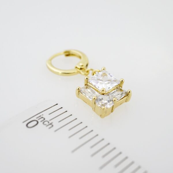 Arete de Acero Bañado en Oro 14k - EA384 - Imagen 3