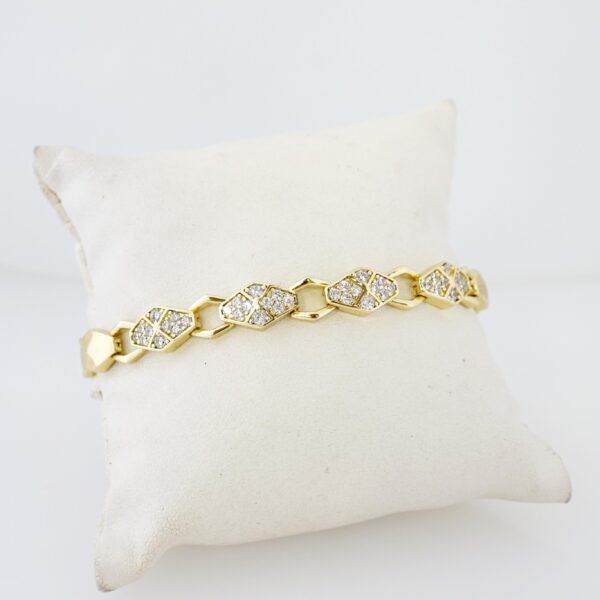 Brazalete de Acero Bañado en Oro 14k - BR060 - Imagen 2