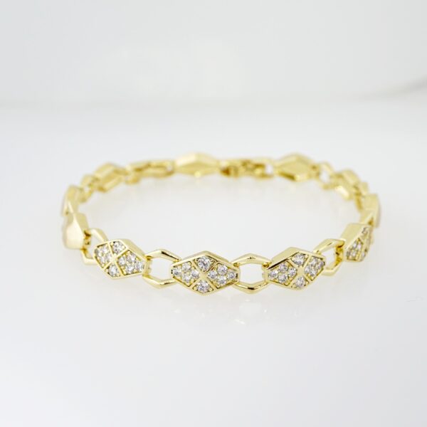 Brazalete de Acero Bañado en Oro 14k - BR060