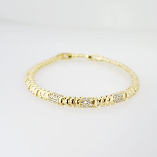 Brazalete de Acero Bañado en Oro 14k - BR061