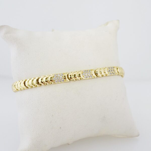 Brazalete de Acero Bañado en Oro 14k - BR061 - Imagen 2