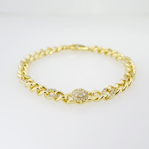 Brazalete de Acero Bañado en Oro 14k - BR062