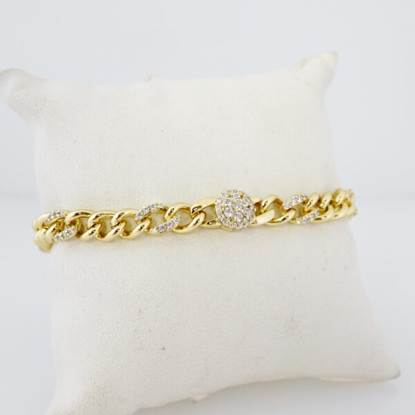 Brazalete de Acero Bañado en Oro 14k - BR062 - Imagen 2