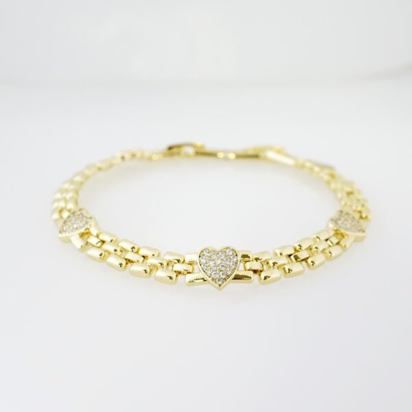 Brazalete de Acero Bañado en Oro 14k - BR063