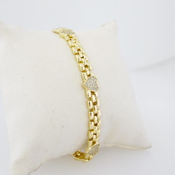 Brazalete de Acero Bañado en Oro 14k - BR063 - Imagen 2