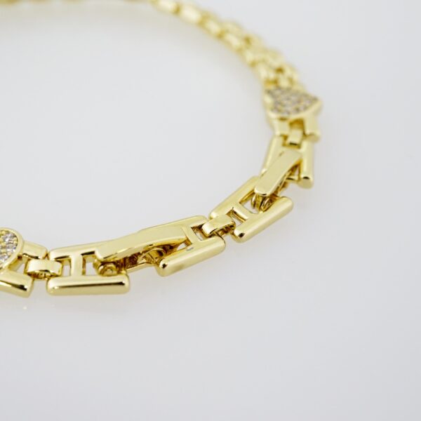 Brazalete de Acero Bañado en Oro 14k - BR063 - Imagen 3