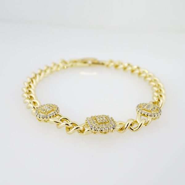 Brazalete de Acero Bañado en Oro 14k - BR064