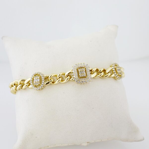 Brazalete de Acero Bañado en Oro 14k - BR064 - Imagen 3
