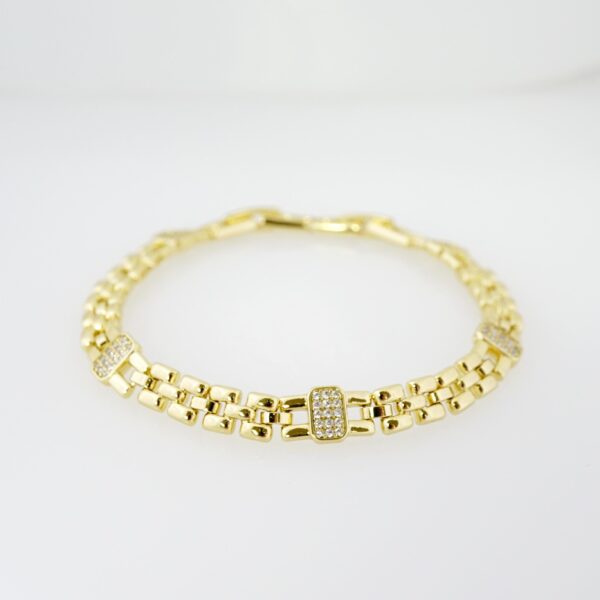 Brazalete de Acero Bañado en Oro 14k - BR065