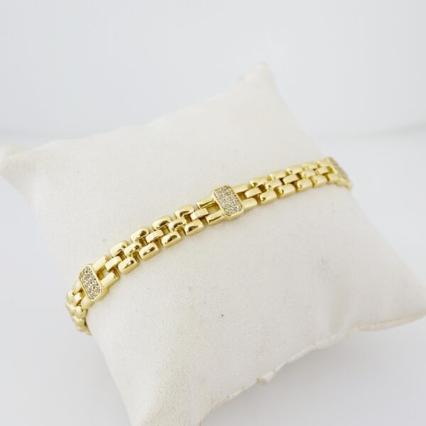Brazalete de Acero Bañado en Oro 14k - BR065 - Imagen 2