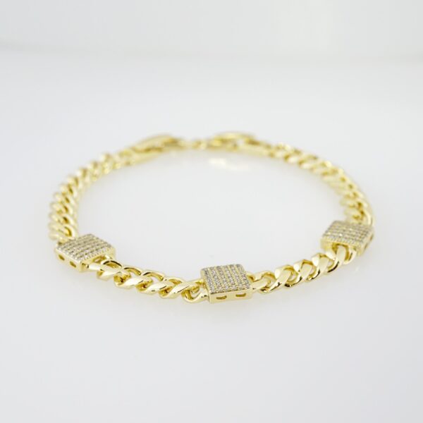 Brazalete de Acero Bañado en Oro 14k - BR066