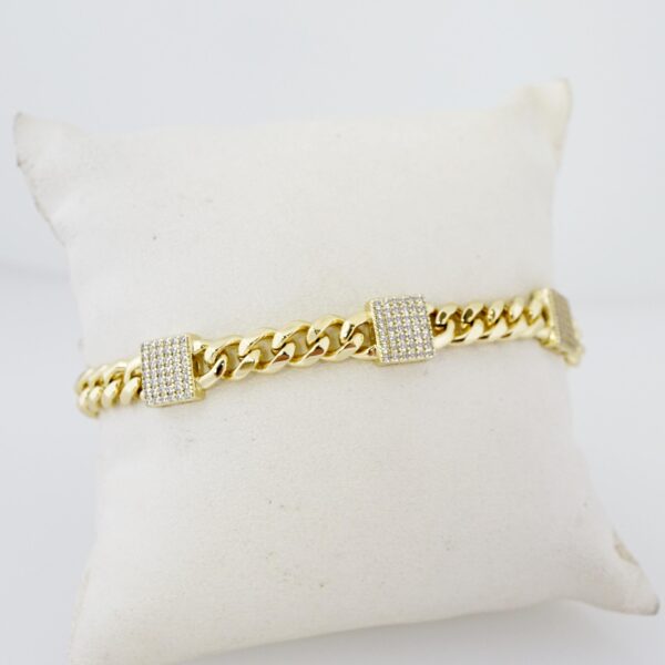 Brazalete de Acero Bañado en Oro 14k - BR066 - Imagen 3