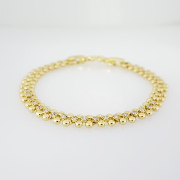 Brazalete de Acero Bañado en Oro 14k - BR067