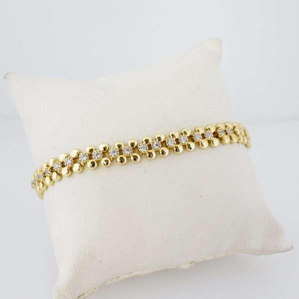 Brazalete de Acero Bañado en Oro 14k - BR067 - Imagen 2
