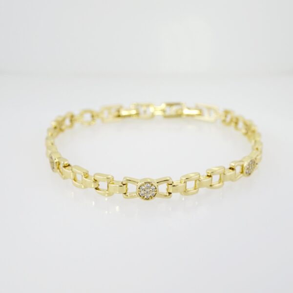 Brazalete de Acero Bañado en Oro 14k - BR068