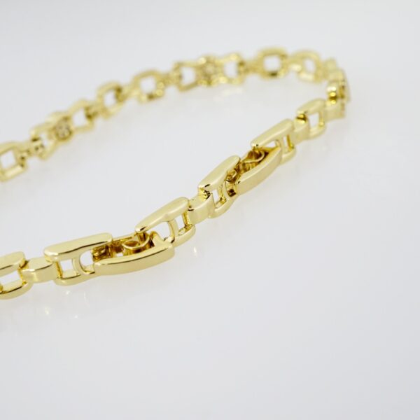 Brazalete de Acero Bañado en Oro 14k - BR068 - Imagen 2