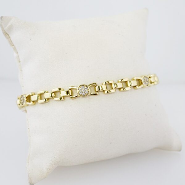 Brazalete de Acero Bañado en Oro 14k - BR068 - Imagen 3