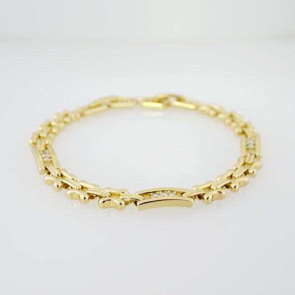 Brazalete de Acero Bañado en Oro 14k - BR070
