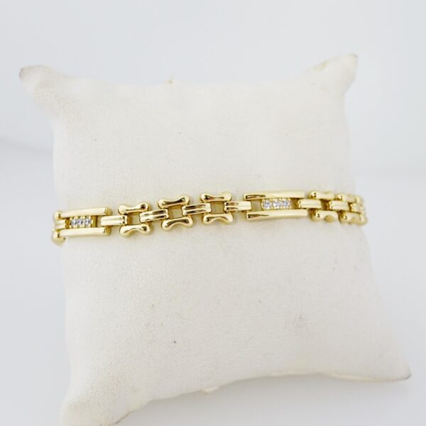 Brazalete de Acero Bañado en Oro 14k - BR070 - Imagen 2