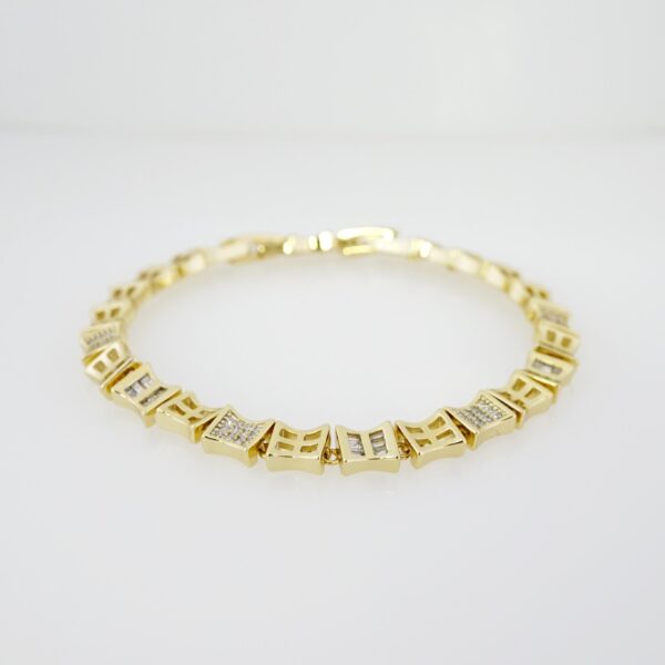 Brazalete de Acero Bañado en Oro 14k - BR071