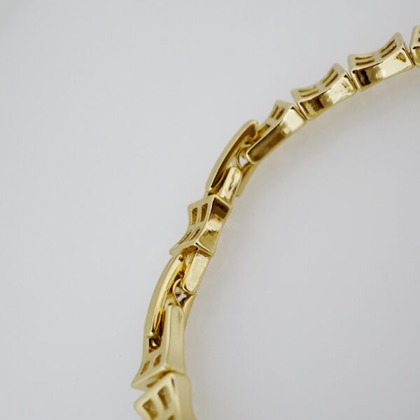 Brazalete de Acero Bañado en Oro 14k - BR071 - Imagen 3